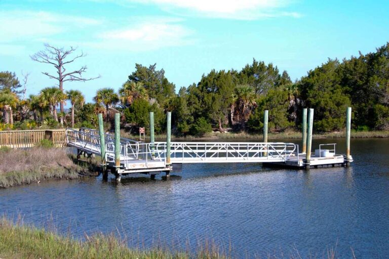 Dock at the boat launch area at the St. Marks Wildlife Refuge