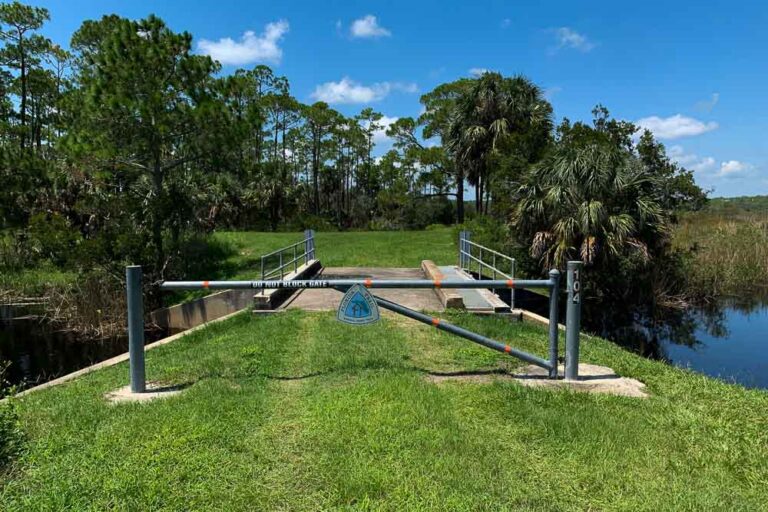 Gates at the East River Pool at the St. Marks Wildlife Refuge