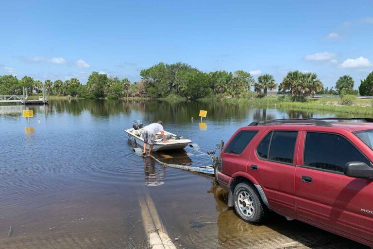 Boat launching at the St. Marks Wildlife Refuge