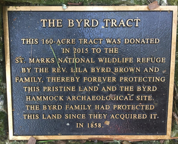 Byrd Tract plaque
